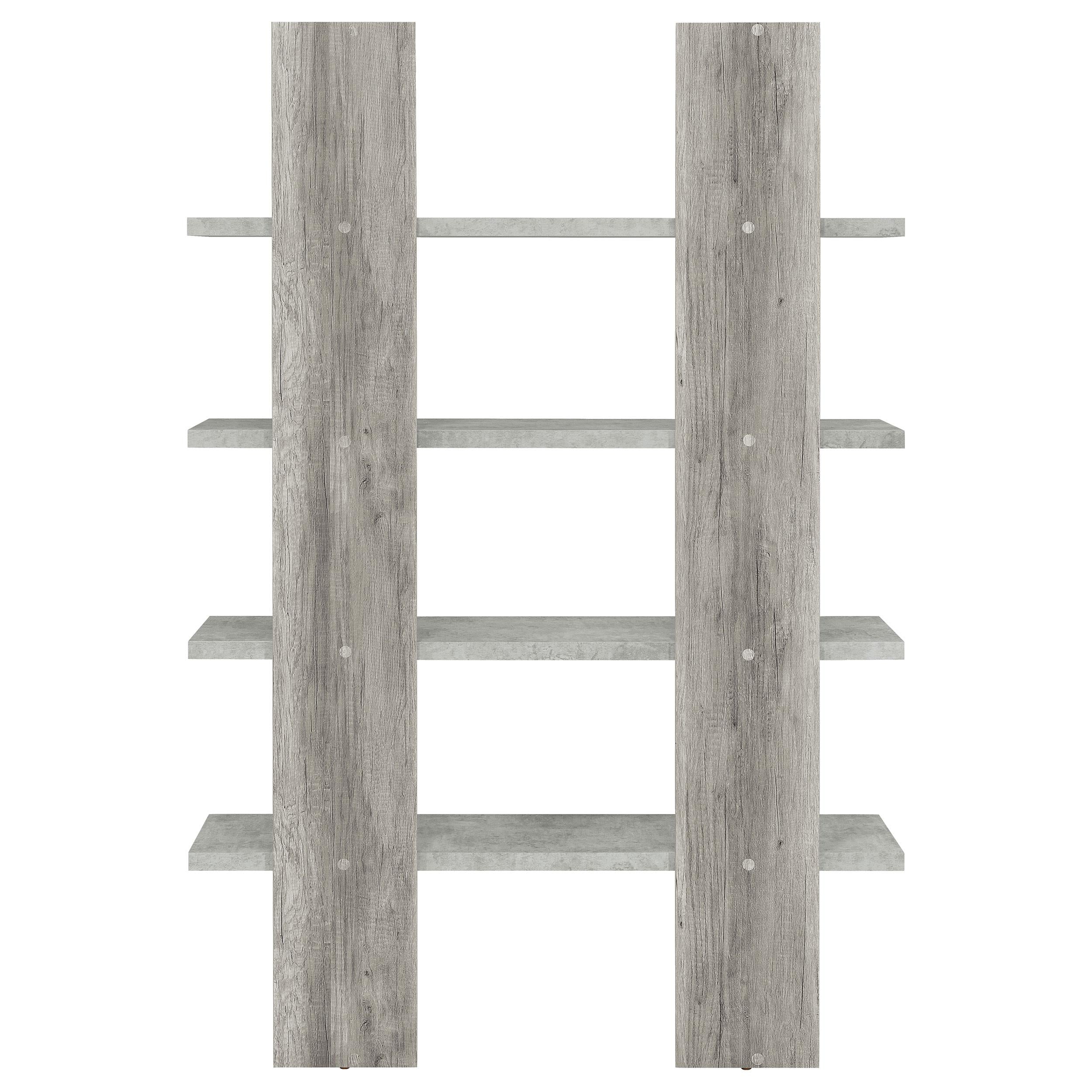 Danbrook 71-inch 4-shelf Bookshelf Grey Driftwood and Cement