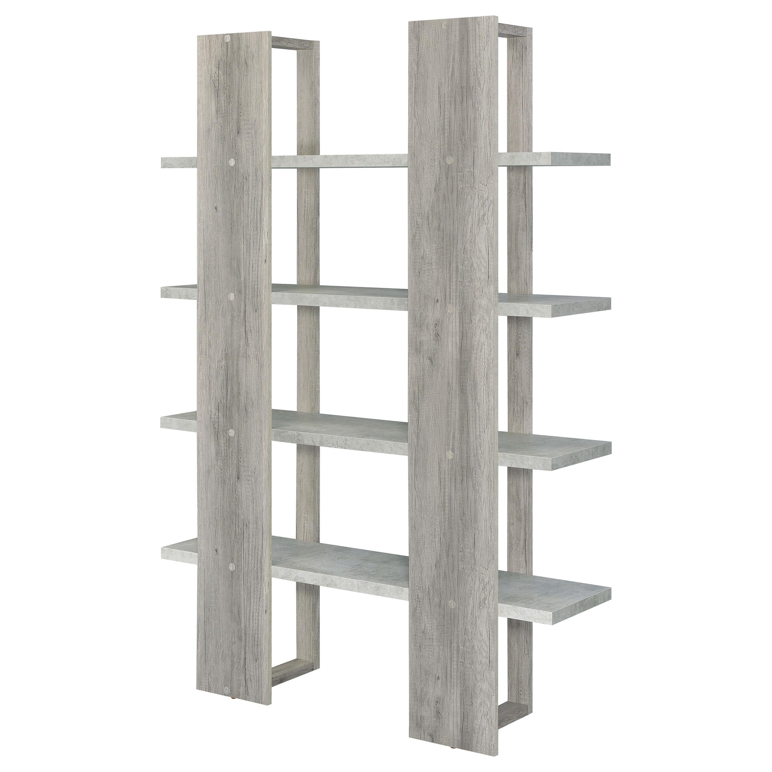 Danbrook 71-inch 4-shelf Bookshelf Grey Driftwood and Cement