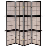 Biombo plegable Shoji de 4 paneles Iggy, color capuchino