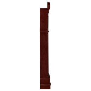 Diggory Grandfather Clock with Adjustable Chime Brown Red