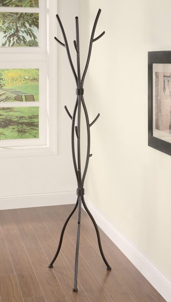 Metal Coat Rack Brushed Brown