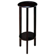 Kirk 1-shelf Round Wood Plant Stand Espresso