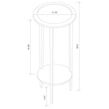 Kirk 1-shelf Round Wood Plant Stand Espresso