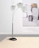 Miriam 90-inch Hanging Crystal Arc Floor Lamp Chrome