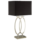 Lámpara de mesa Izuku de 29 pulgadas con pantalla rectangular en níquel cepillado