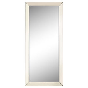 Espejo de piso o pared de cuerpo entero Barnett de 30 x 70 pulgadas, plateado