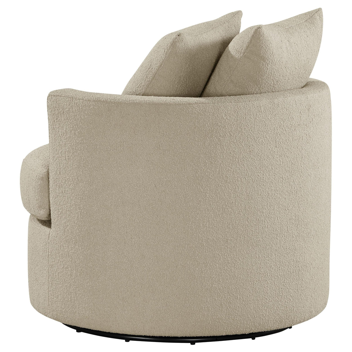 Silla giratoria decorativa tapizada Debbie color camello