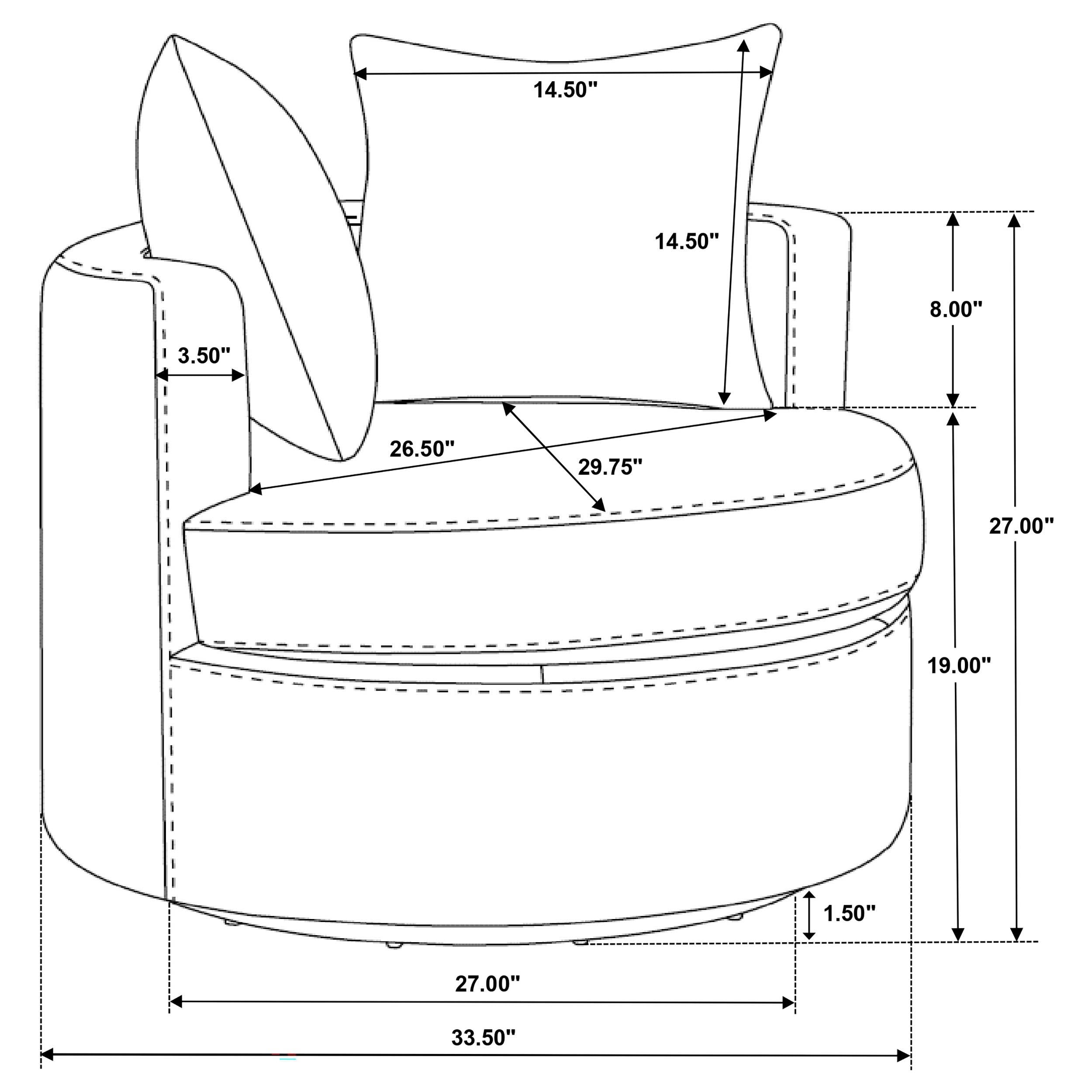 Debbie Upholstered Swivel Accent Chair Camel