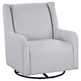 Mecedora giratoria tapizada Serra Boucle gris paloma