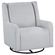 Serra Boucle Upholstered Swivel Glider Dove Grey