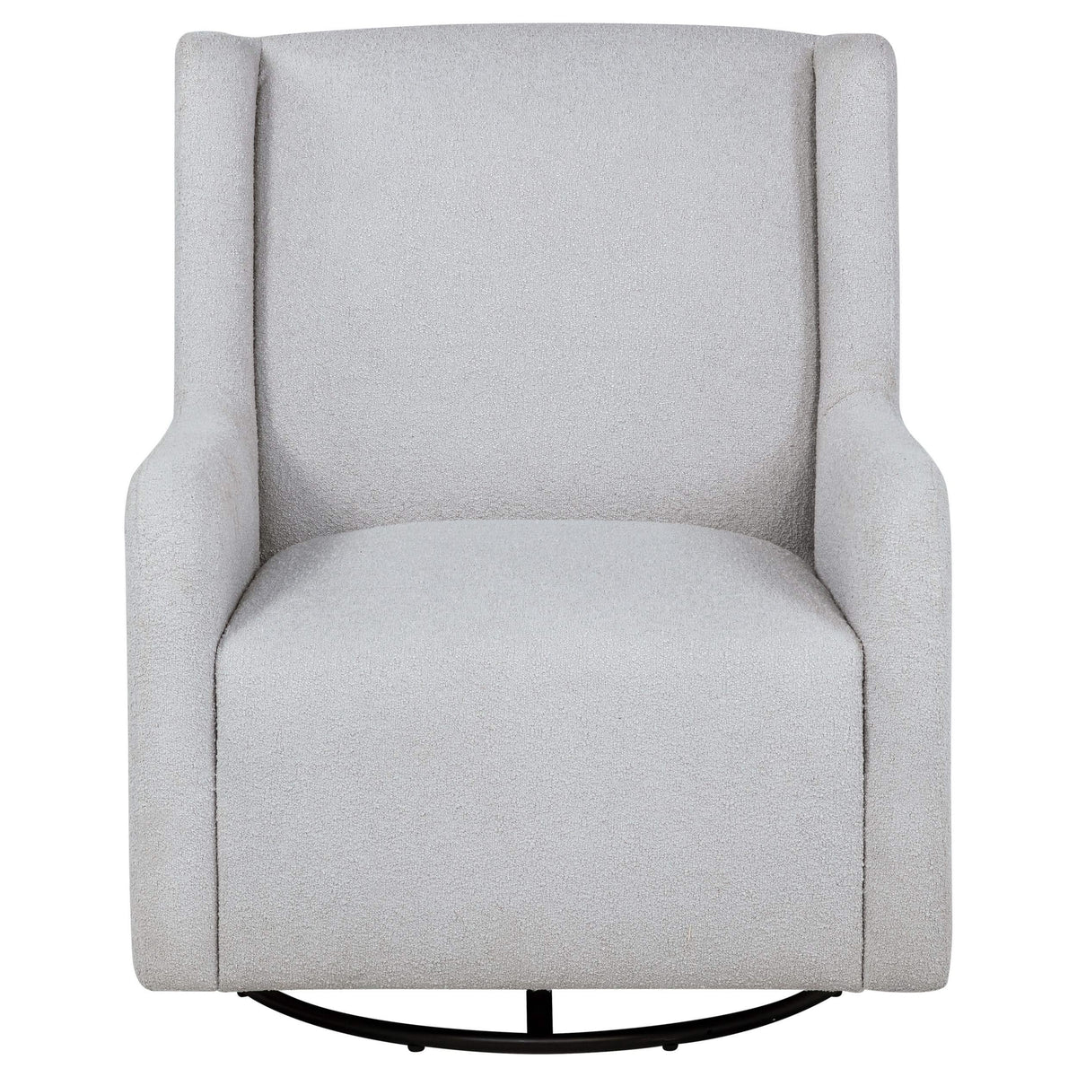 Mecedora giratoria tapizada Serra Boucle gris paloma