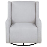Mecedora giratoria tapizada Serra Boucle gris paloma