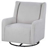 Mecedora giratoria tapizada Serra Boucle gris paloma