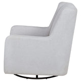 Mecedora giratoria tapizada Serra Boucle gris paloma