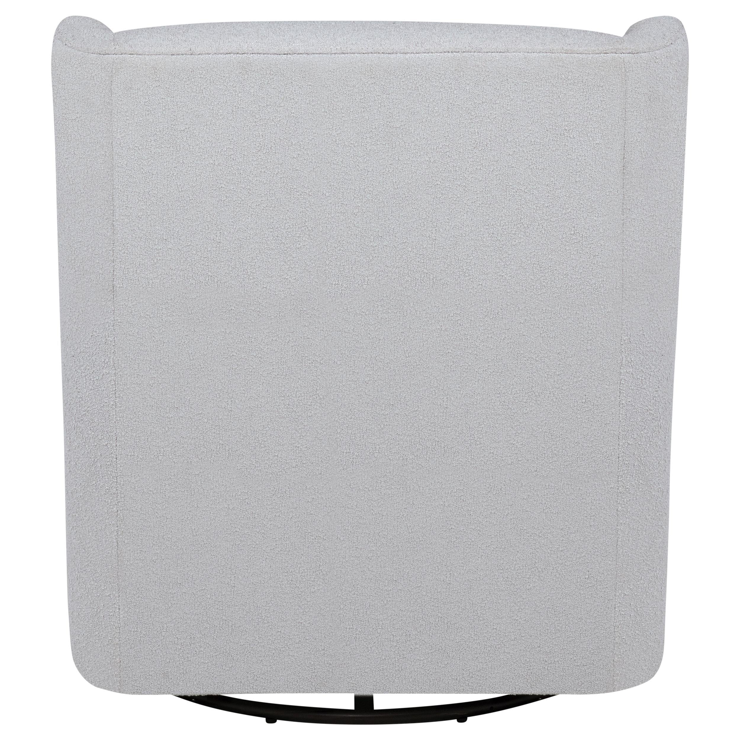 Serra Boucle Upholstered Swivel Glider Dove Grey