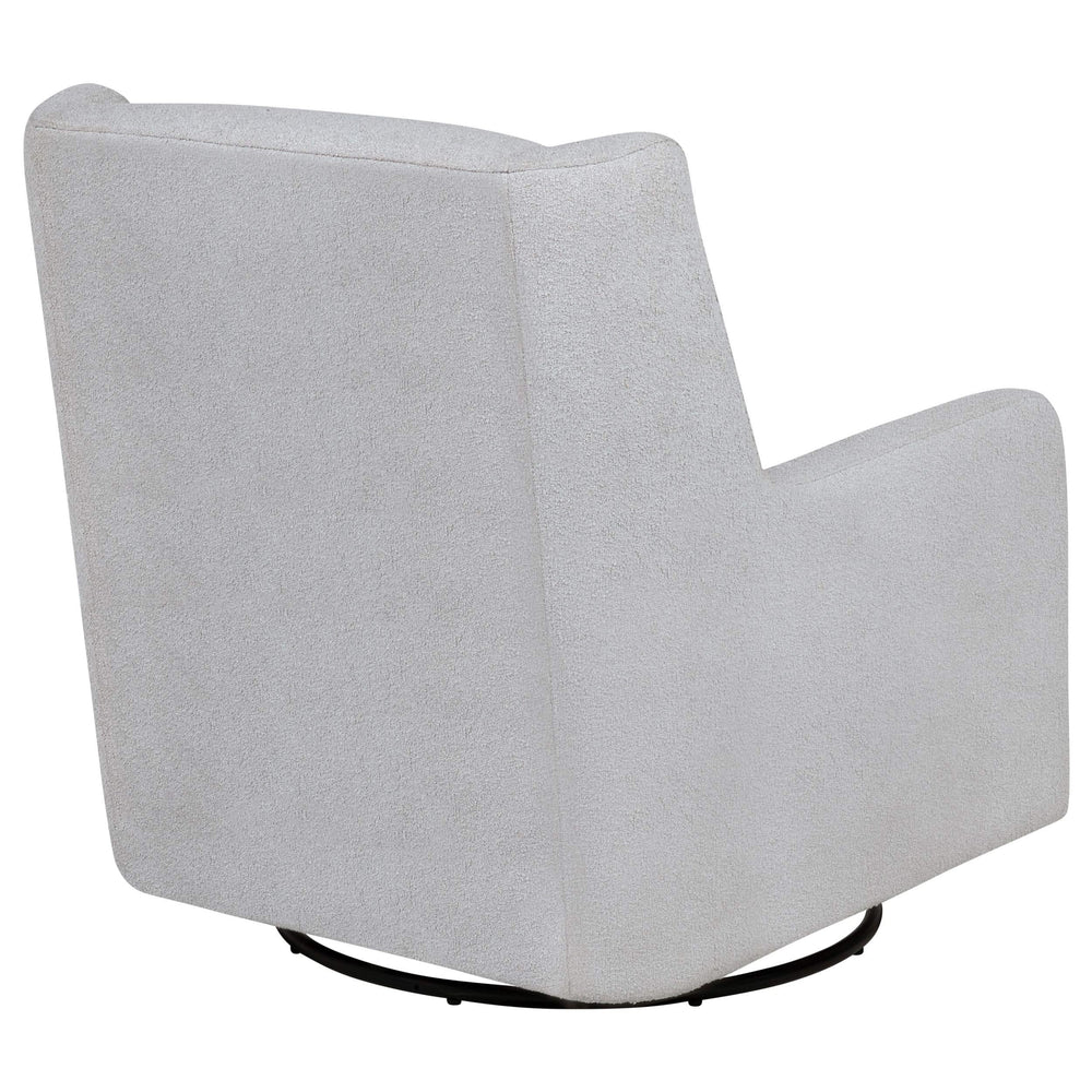 Mecedora giratoria tapizada Serra Boucle gris paloma