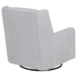 Mecedora giratoria tapizada Serra Boucle gris paloma