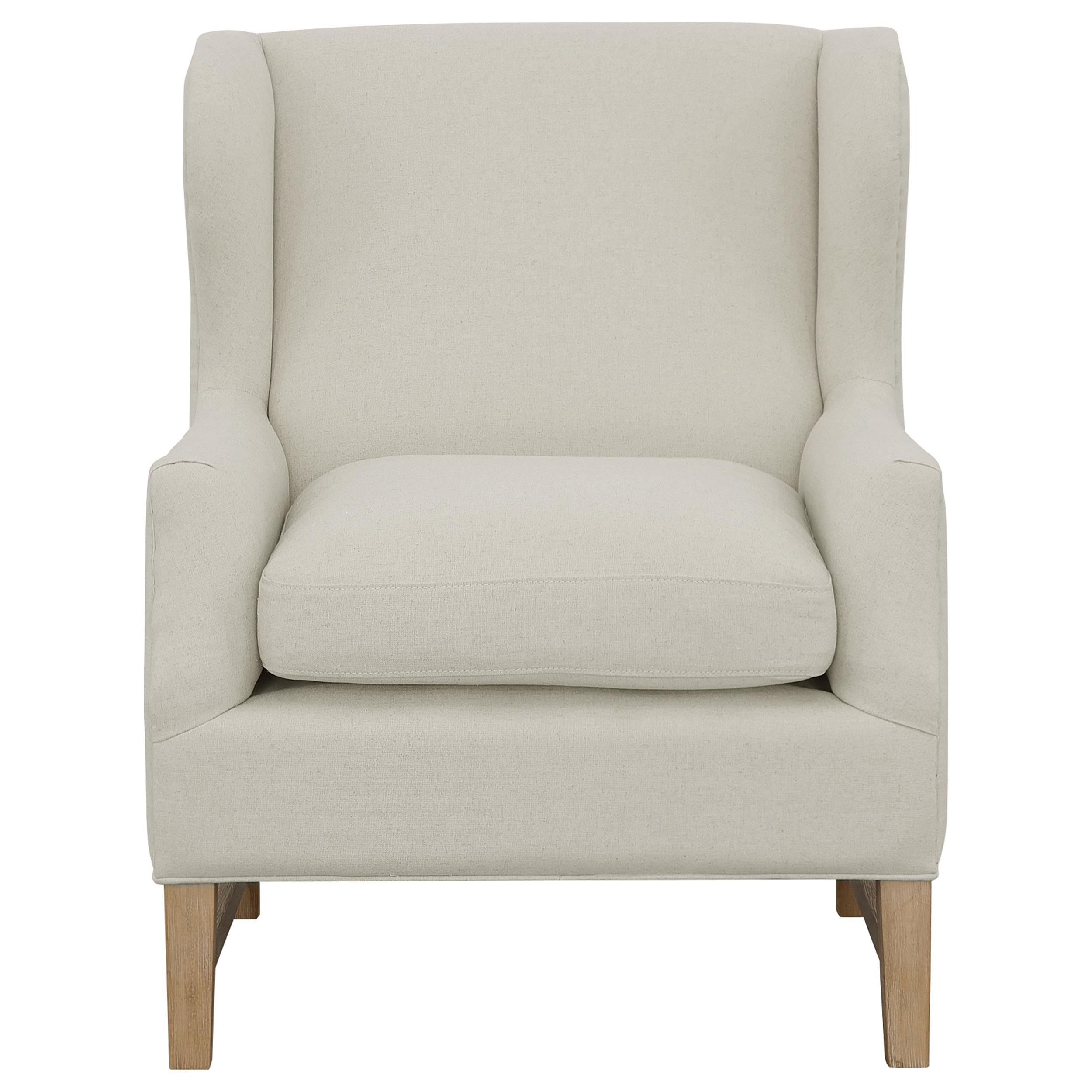 Fleur Upholstered Wingback Accent Chair Cream