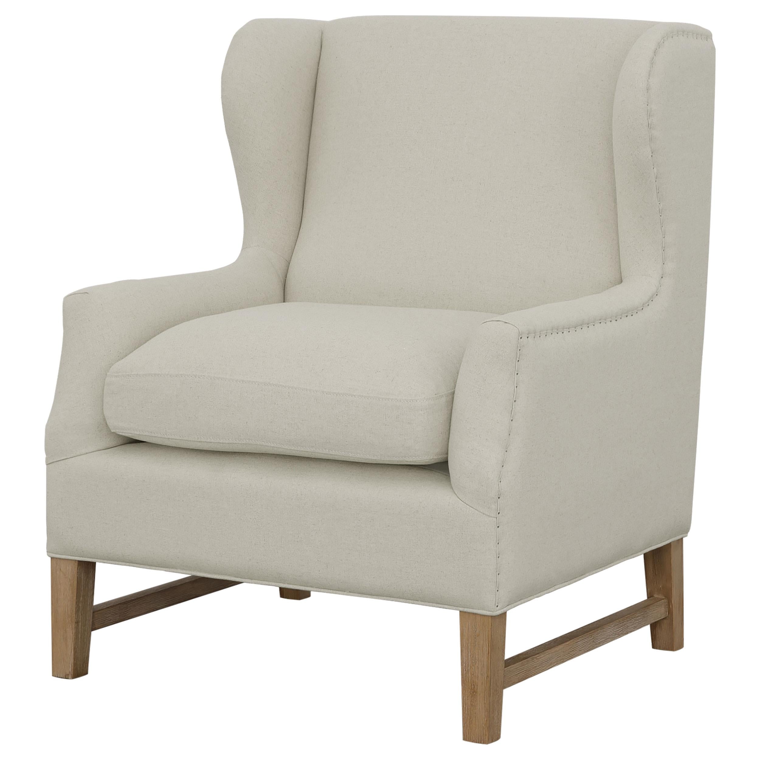 Fleur Upholstered Wingback Accent Chair Cream