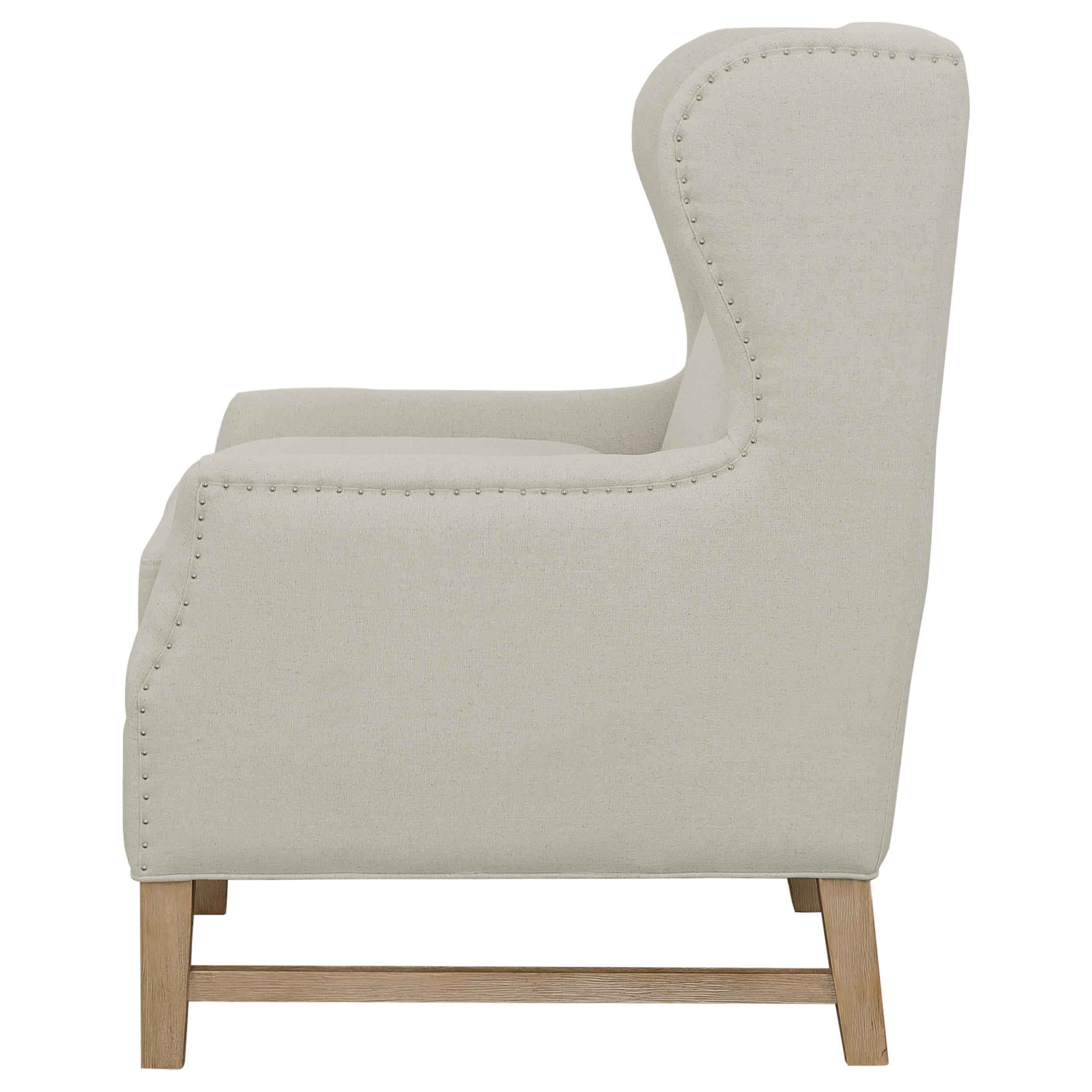 Fleur Upholstered Wingback Accent Chair Cream
