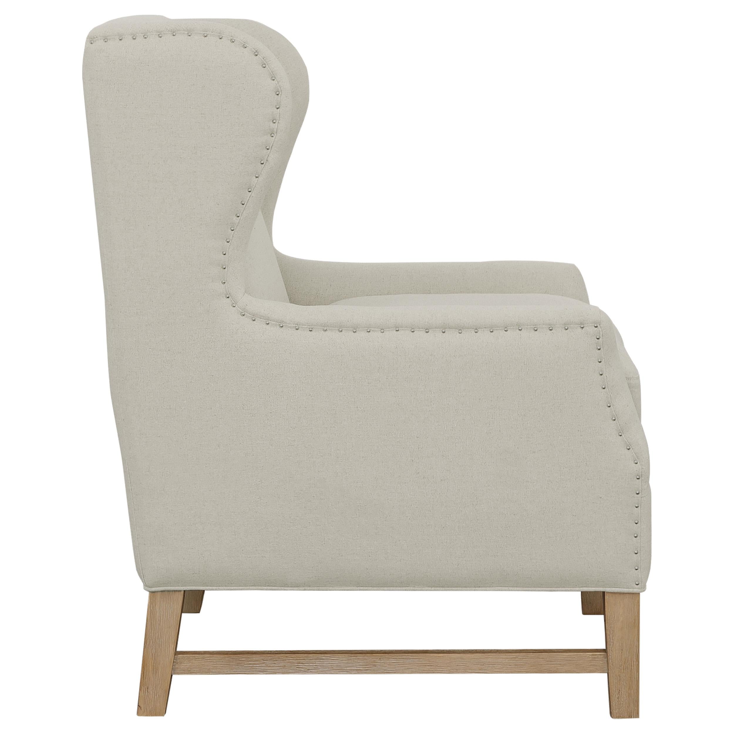 Fleur Upholstered Wingback Accent Chair Cream
