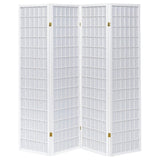 Roberto 4-Panel Room Divider Folding Shoji Screen White