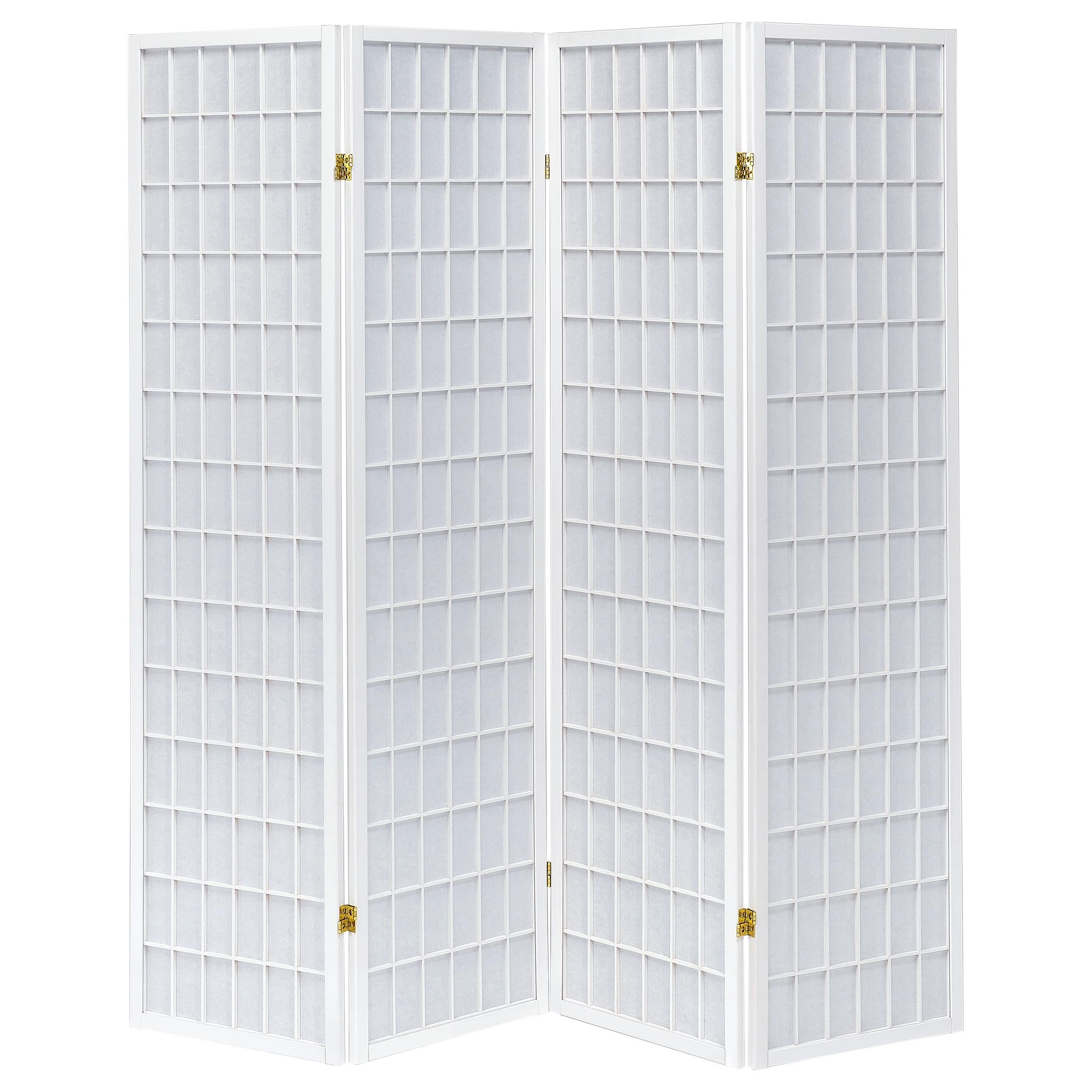 Roberto 4-Panel Room Divider Folding Shoji Screen White