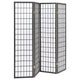 Biombo plegable Shoji de 4 paneles Roberto, gris oscuro