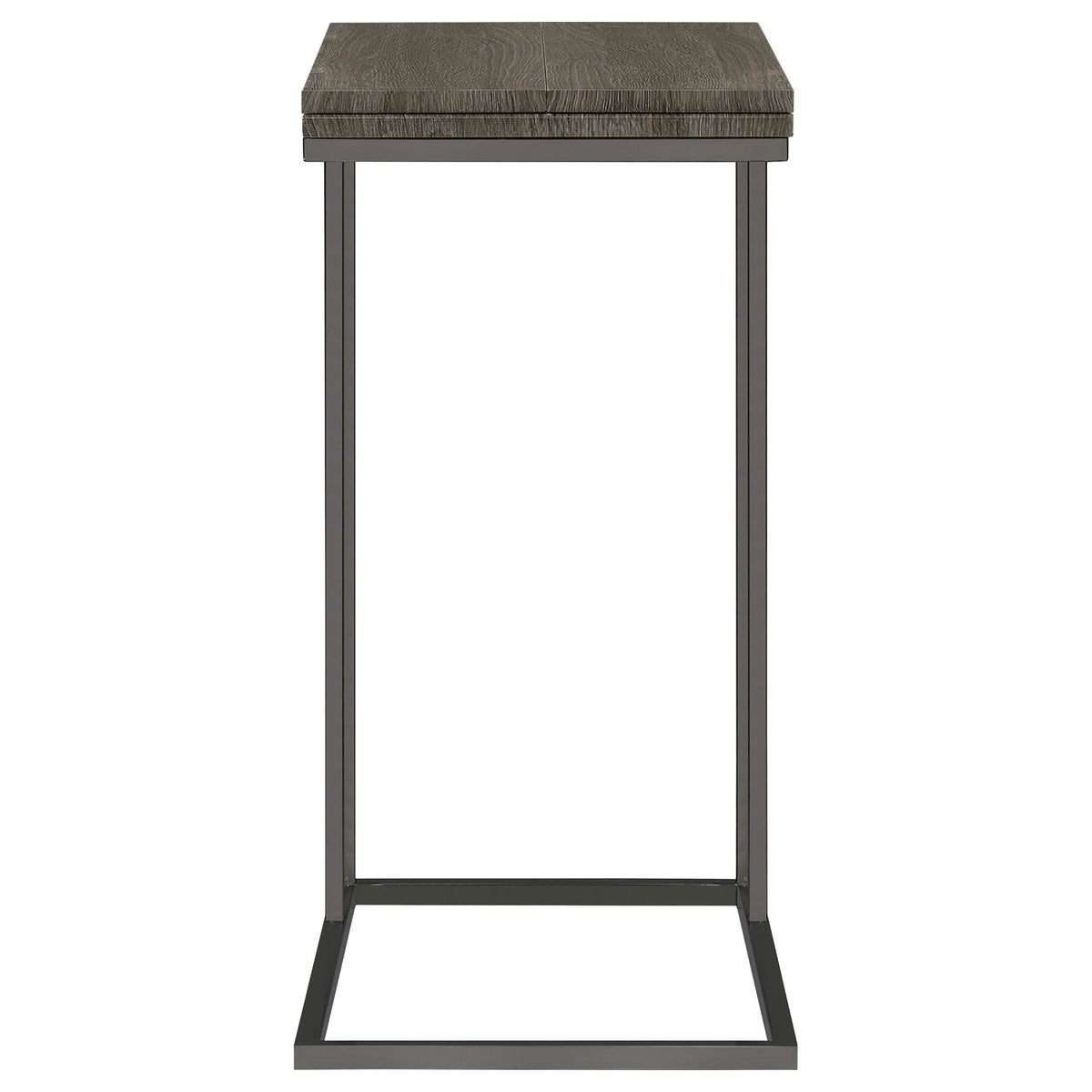 Pedro Expandable C-Shaped Sofa Side Table Weathered Grey