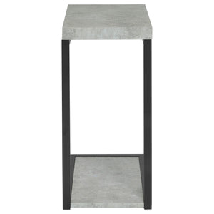 Beck Engineered Wood C-Shape Sofa Side Table Cement