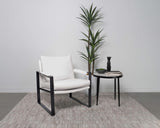 Sillón tapizado Rosalind con brazos, color blanco