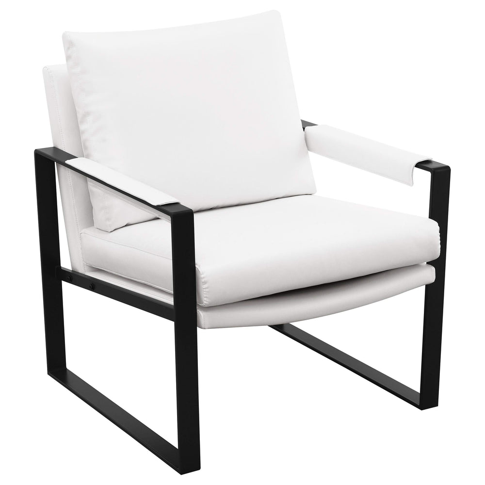 Sillón tapizado Rosalind con brazos, color blanco