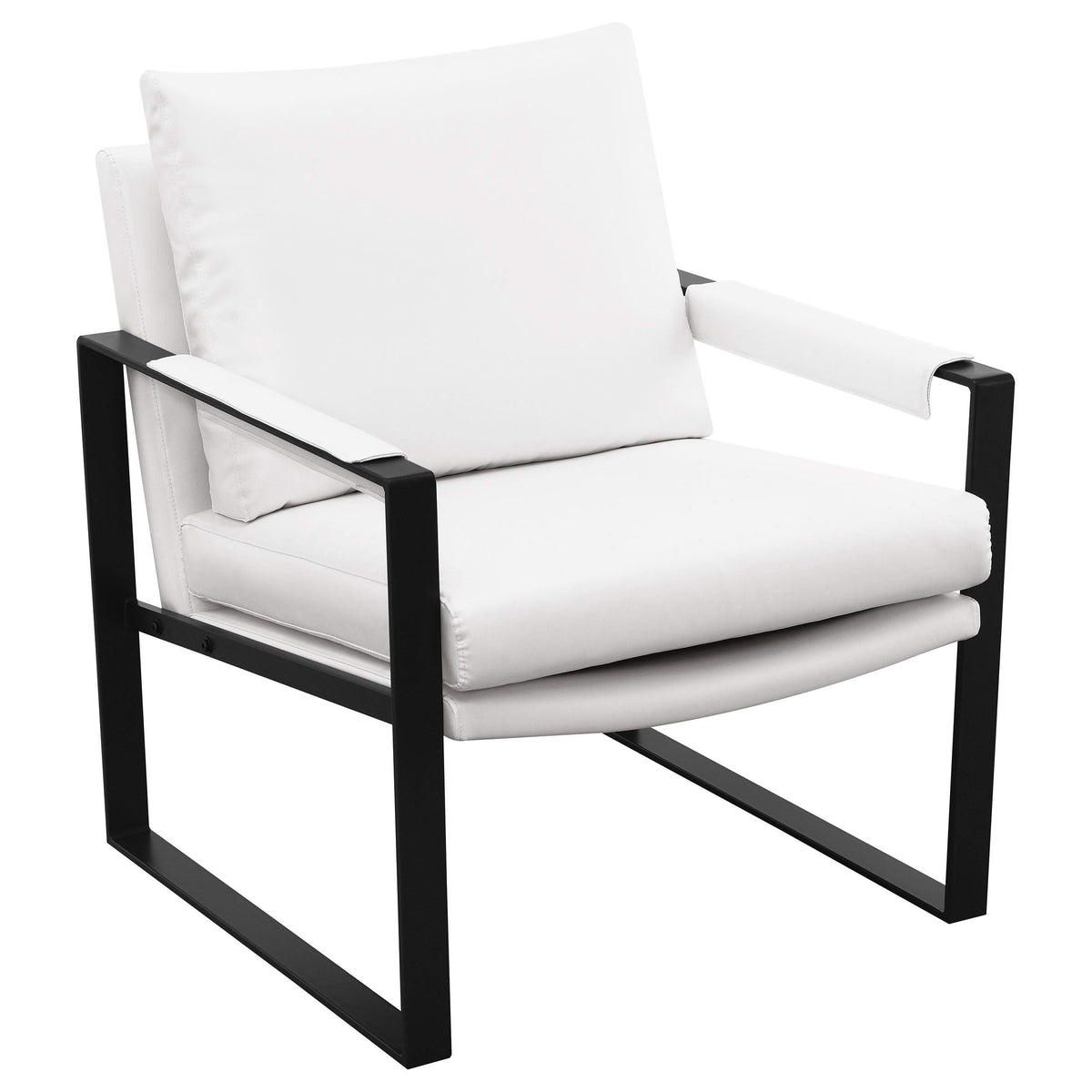 Sillón tapizado Rosalind con brazos, color blanco