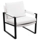 Sillón tapizado Rosalind con brazos, color blanco