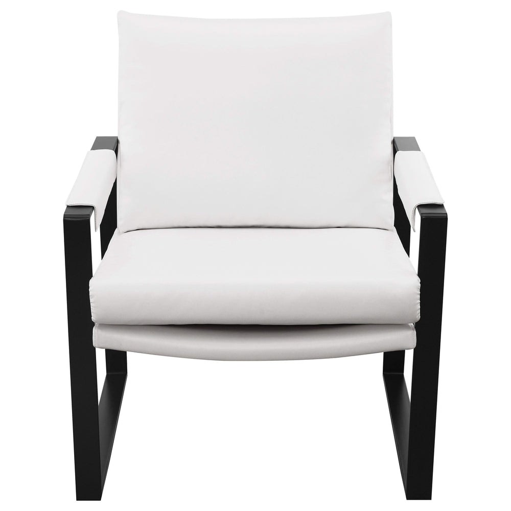 Sillón tapizado Rosalind con brazos, color blanco