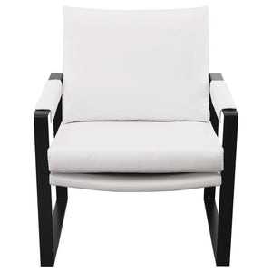 Sillón tapizado Rosalind con brazos, color blanco