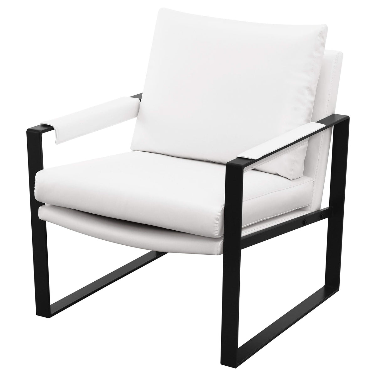 Sillón tapizado Rosalind con brazos, color blanco