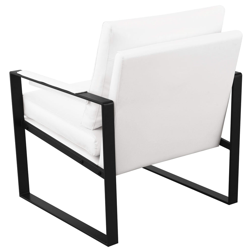 Sillón tapizado Rosalind con brazos, color blanco