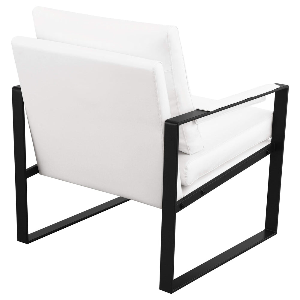 Sillón tapizado Rosalind con brazos, color blanco