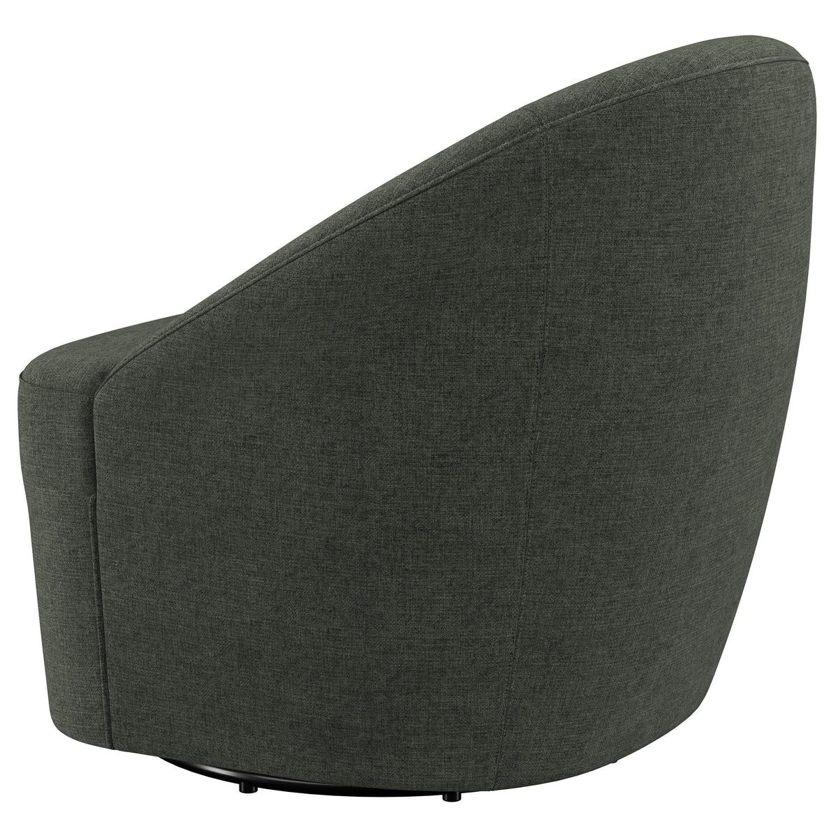 Silla giratoria con acento de barril tapizada Leon, verde cazador