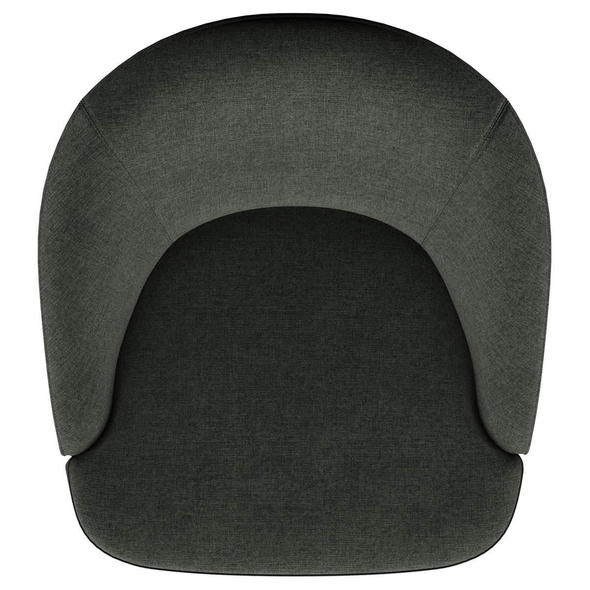 Silla giratoria con acento de barril tapizada Leon, verde cazador