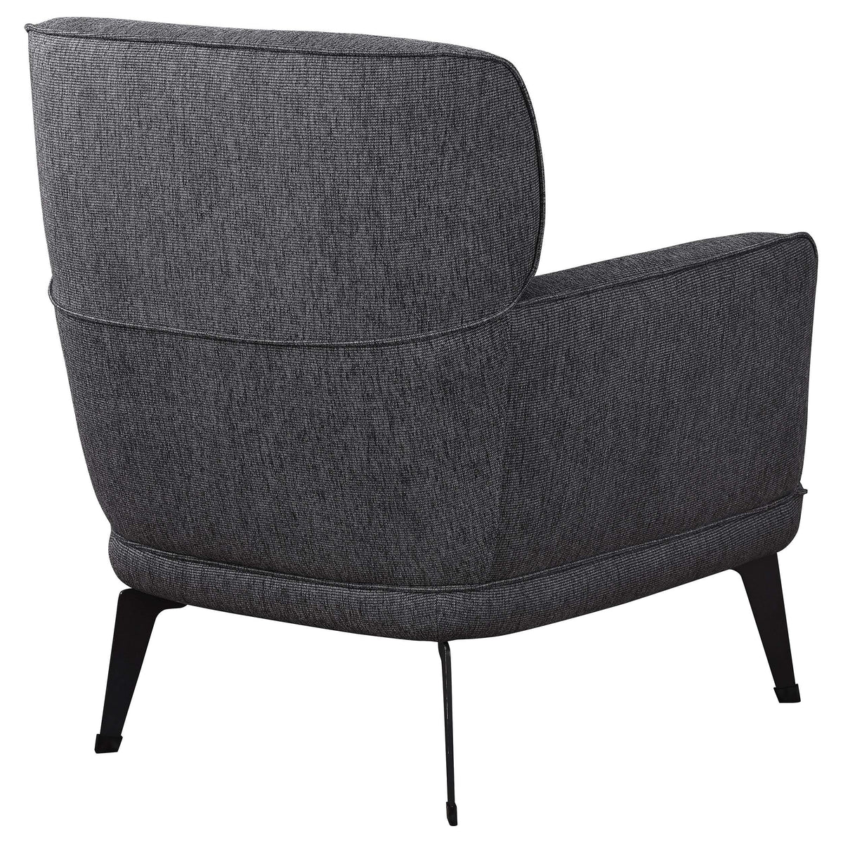Sillón tapizado Andrea con brazos en forma de media luna, color gris