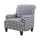 Sillón inglés tapizado Glenn con acento azul
