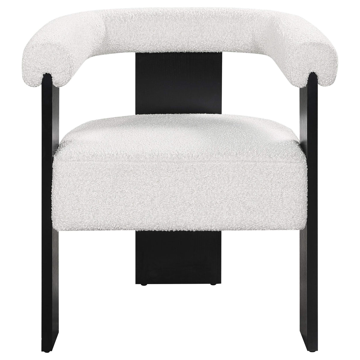Silla auxiliar tapizada Ramona Boucle color crema