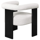Silla auxiliar tapizada Ramona Boucle color crema