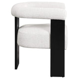 Silla auxiliar tapizada Ramona Boucle color crema