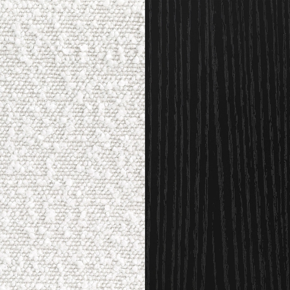 Silla auxiliar tapizada Ramona Boucle color crema