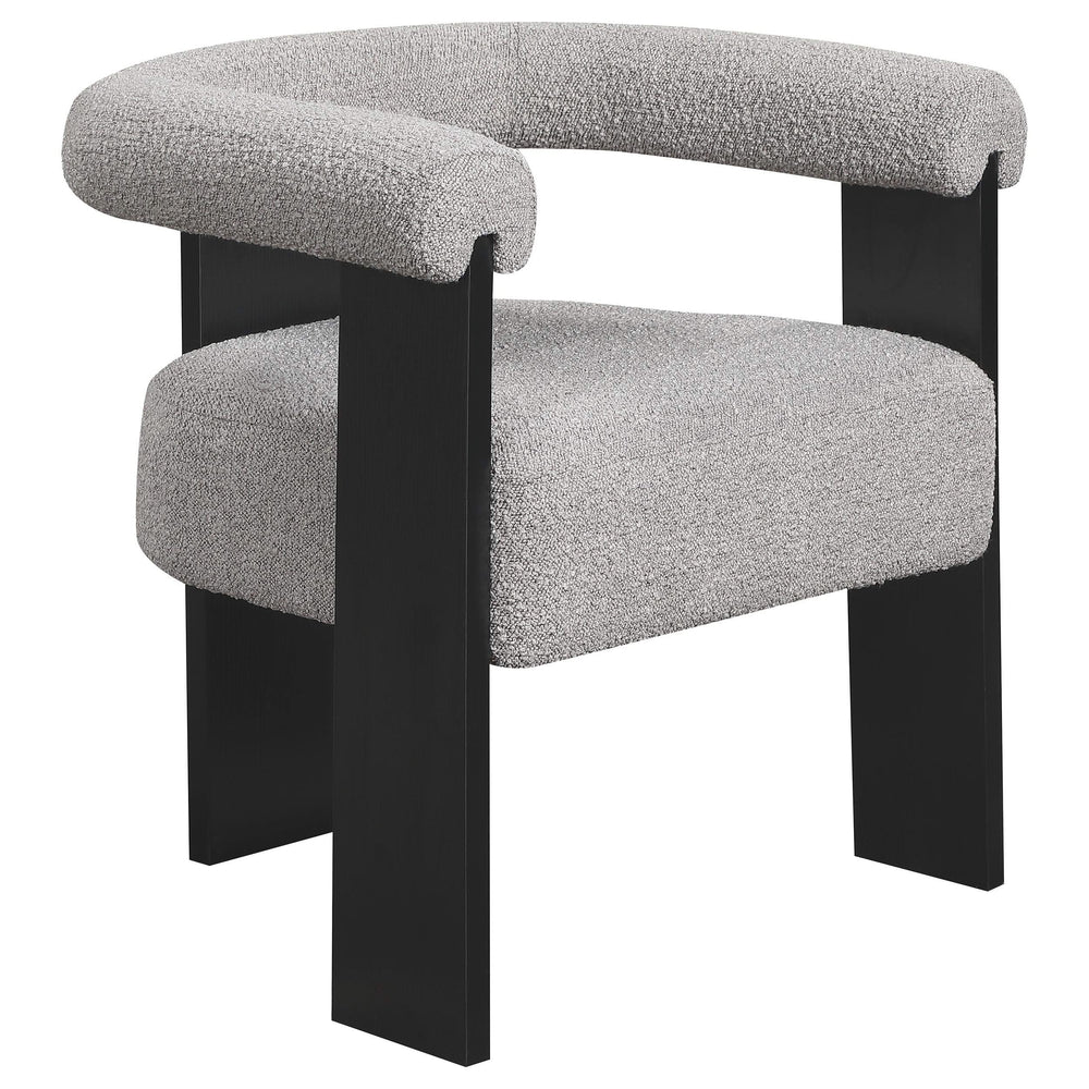 Silla auxiliar tapizada Ramona Boucle en color topo