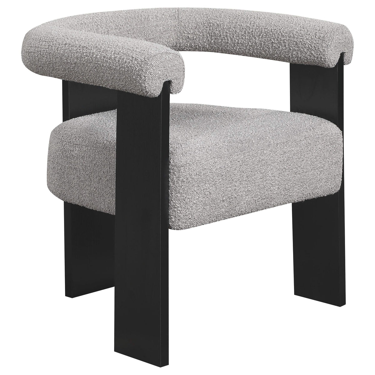 Silla auxiliar tapizada Ramona Boucle en color topo