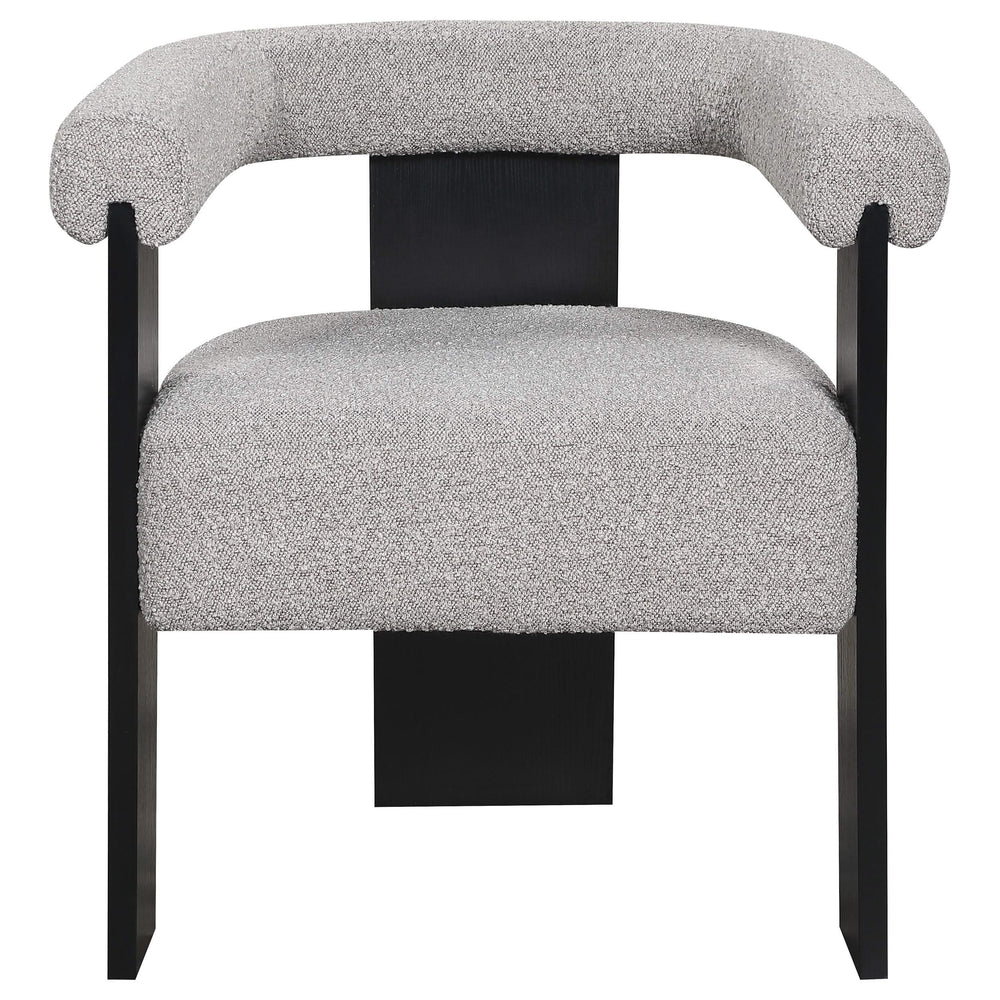 Silla auxiliar tapizada Ramona Boucle en color topo